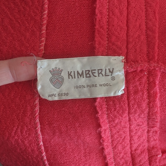 Carrolls Kimberly 100% wool vintage pink Blazer - Picture 8 of 8